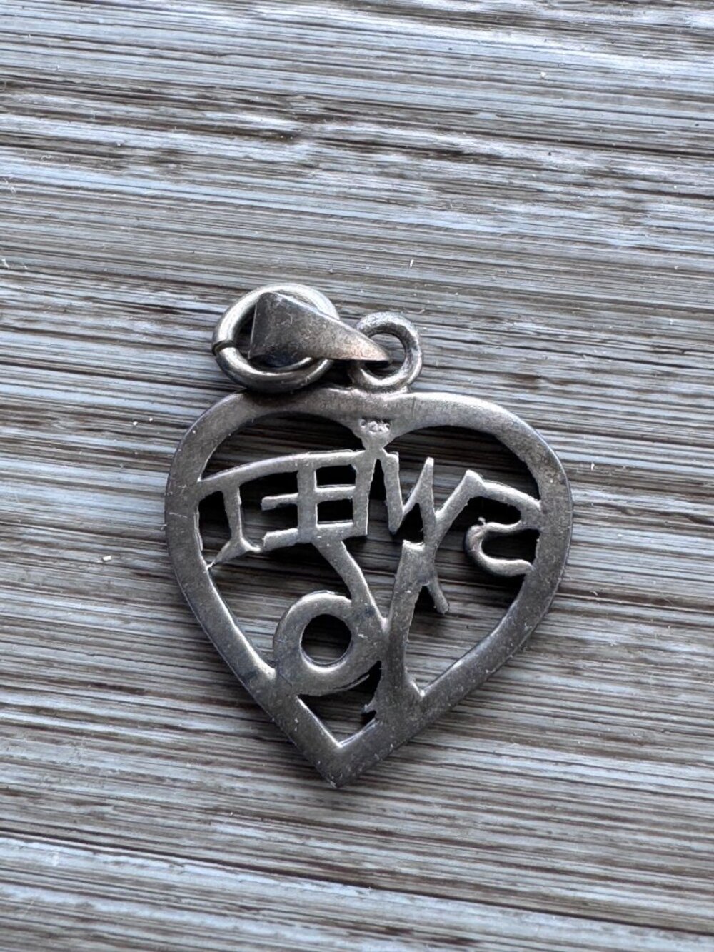 Sweet 16 Sterling Silver Heart Pendant Charm 2.57g 1 Inch Jewelry Gift Keepsake - Picture 4 of 6